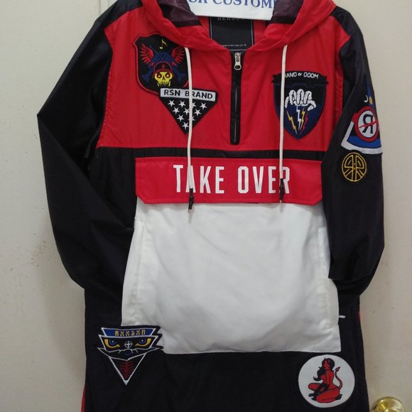 Reason "Take Over" Half Zip Hooded Jacket - Picture 3 of 4